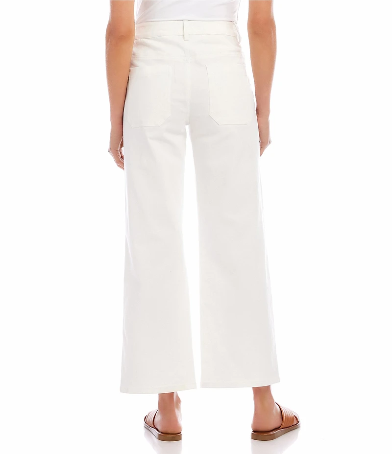 Karen Kane Lauren Wide Leg Patch Pocket Cropped Pants