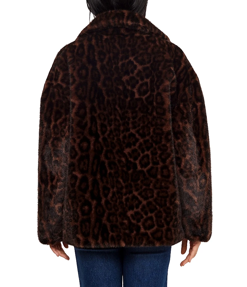 Karen Kane Leopard Faux Fur Coat