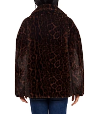 Karen Kane Leopard Faux Fur Coat