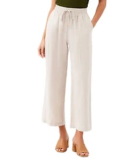 Karen Kane Linen High Rise Wide Leg Drawstring Pants