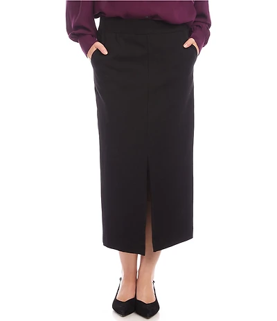 Karen Kane Lizbeth Stretch Twill Straight High Waisted Midi Skirt