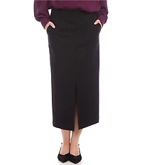 Karen Kane Lizbeth Stretch Twill Straight High Waisted Midi Skirt