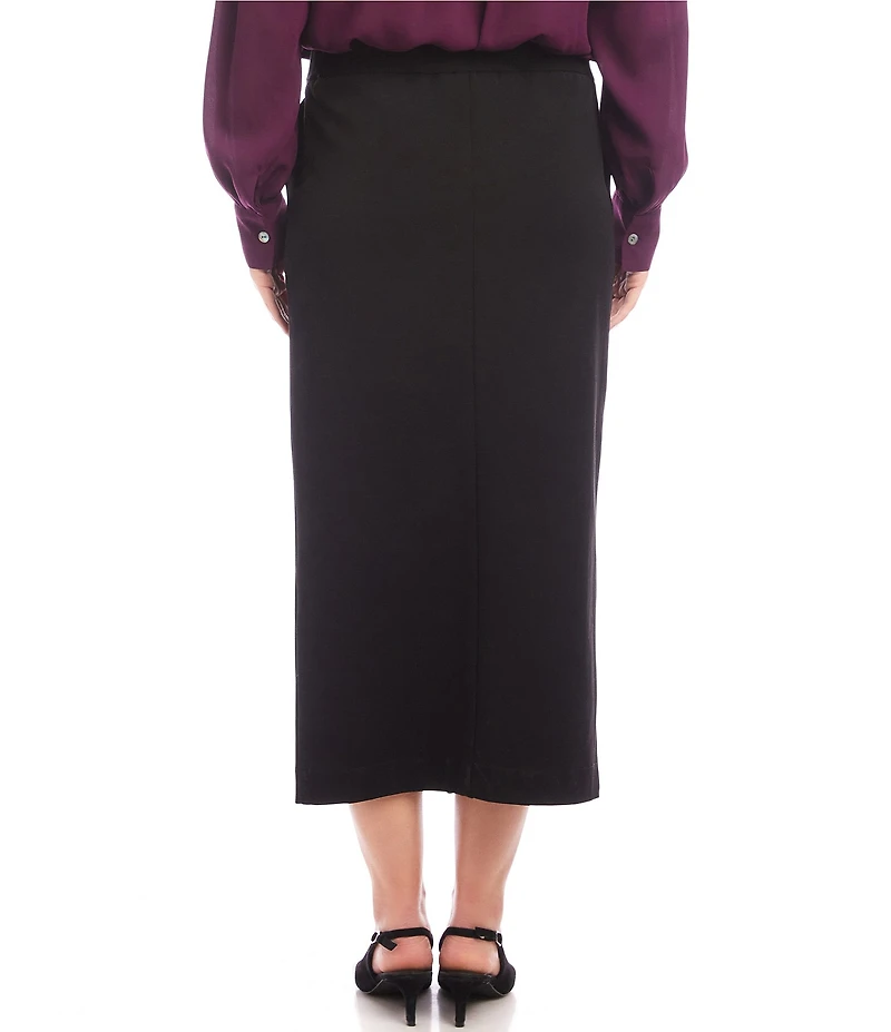 Karen Kane Lizbeth Stretch Twill Straight High Waisted Midi Skirt