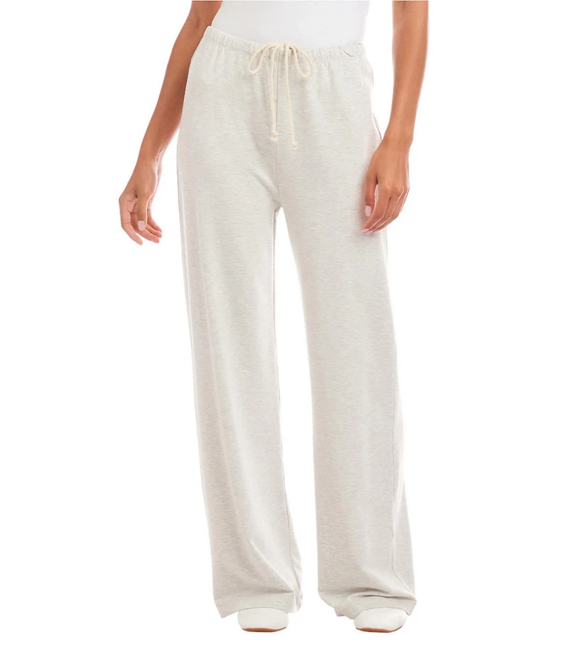 Karen Kane Petite Size French Terry Drawstring Wide-Leg Coordinating Sweat Pants