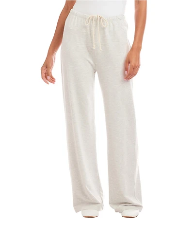 Karen Kane Petite Size French Terry Drawstring Wide-Leg Coordinating Sweat Pants