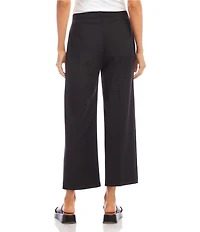 Karen Kane Petite Size High-Rise Cropped Wide Leg Pull-On Pants