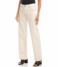 Karen Kane Petite Size High Rise Wide Leg Denim Jeans