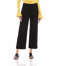 Karen Kane Petite Size Lauren Wide-Leg Patch Pocket Cropped Pants