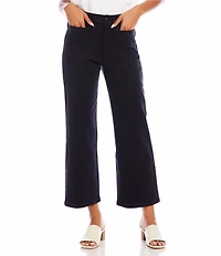Karen Kane Petite Size Lauren Wide-Leg Patch Pocket Cropped Pants