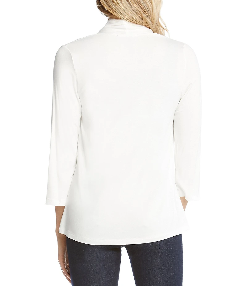 Karen Kane Petite Size Molly Soft Jersey Knit Open Front Cardigan