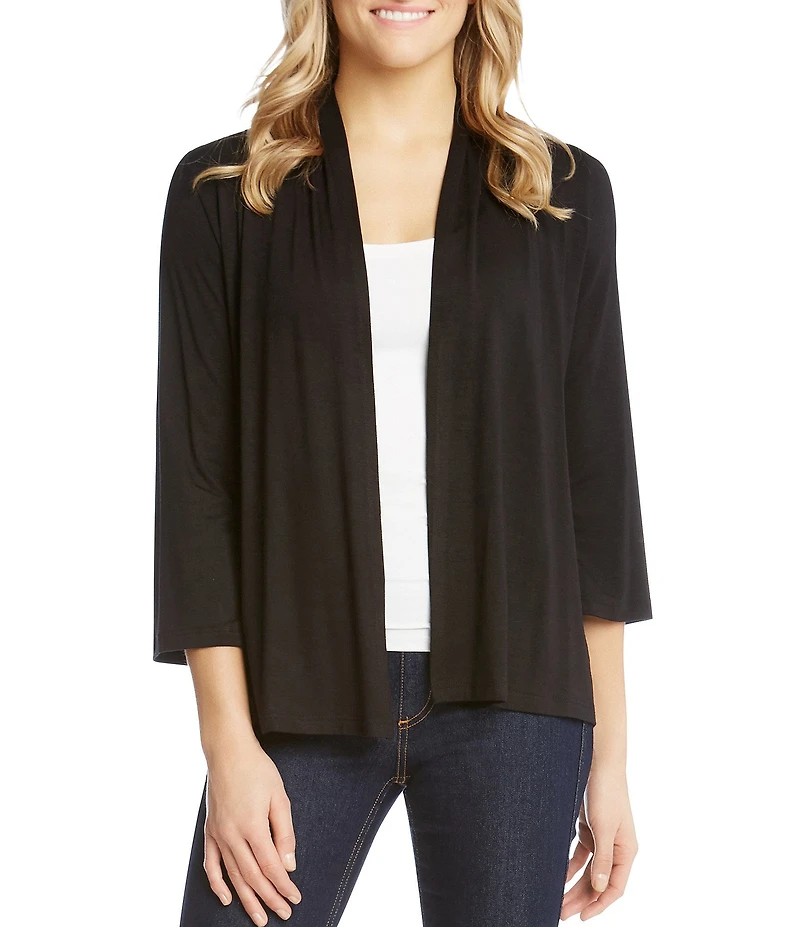 Karen Kane Petite Size Molly Soft Jersey Knit Open Front Cardigan