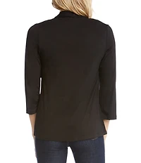 Karen Kane Petite Size Molly Soft Jersey Knit Open Front Cardigan