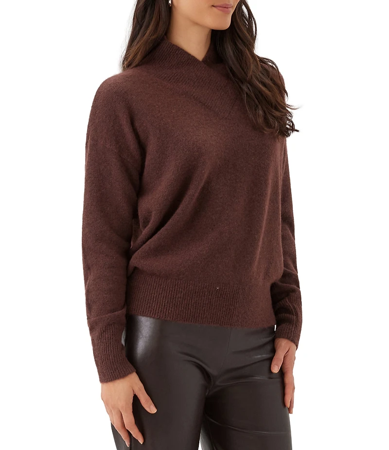 Karen Kane Petite Size Shawl Collar Long Sleeve Sweater