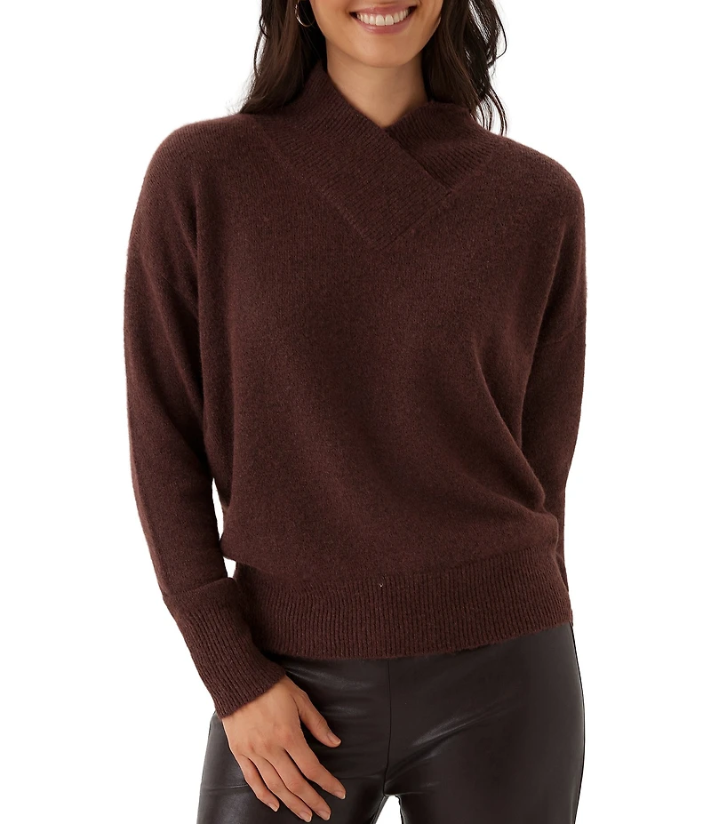 Karen Kane Petite Size Shawl Collar Long Sleeve Sweater