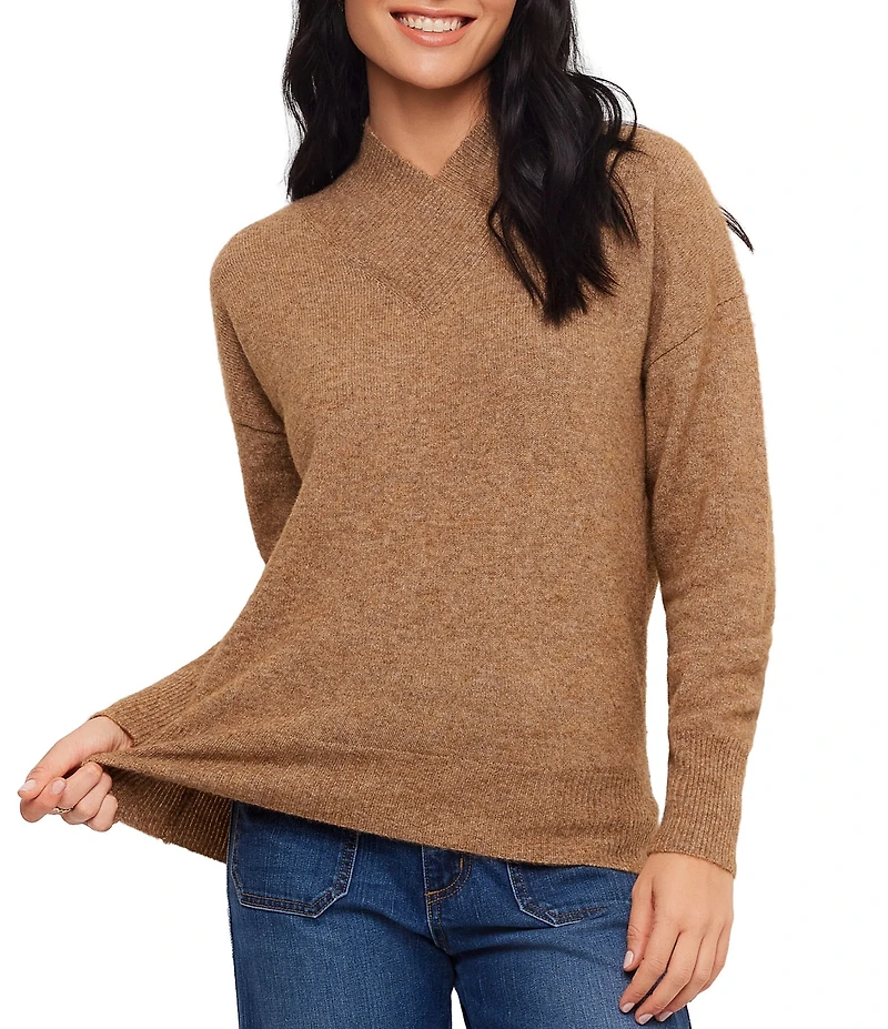 Karen Kane Petite Size Shawl Collar Long Sleeve Sweater