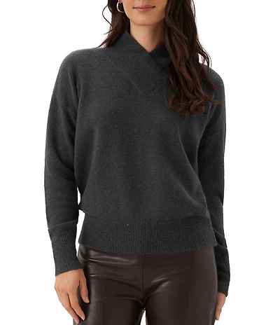 Karen Kane Petite Size Shawl Collar Long Sleeve Sweater
