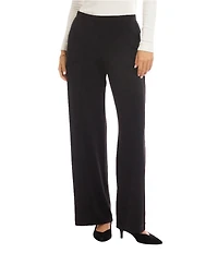 Karen Kane Petite Size Travel Jersey Knit Wide Leg Pull-On Pants