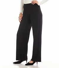Karen Kane Petite Size Travel Jersey Knit Wide Leg Pull-On Pants