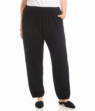 Karen Kane Plus Size Brushed Double Knit Jogger Sweatpants