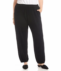 Karen Kane Plus Size Brushed Double Knit Jogger Sweatpants