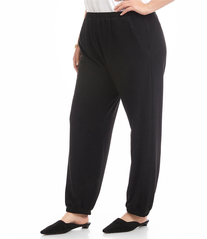 Karen Kane Plus Size Brushed Double Knit Jogger Sweatpants