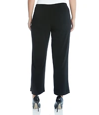 Karen Kane Plus Size Crepe Pull-On Flat Front Wide Leg Pants