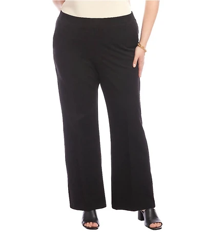 Karen Kane Plus Size Emily Straight Leg Pocketed Pull-On Pants