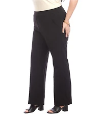 Karen Kane Plus Size Emily Straight Leg Pocketed Pull-On Pants