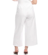 Karen Kane Plus Size High-Rise Cropped Wide-Leg Pull-On Pants