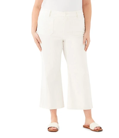 Karen Kane Plus Size Lauren Patch Pocket Wide-Leg Cropped Pants