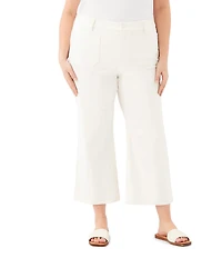 Karen Kane Plus Size Lauren Patch Pocket Wide-Leg Cropped Pants