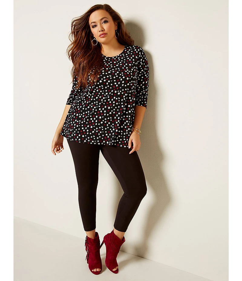Karen Kane Plus Size Pull-On Knit Ankle Leggings