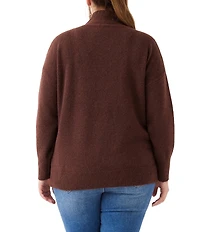 Karen Kane Plus Size Shawl Collar Long Sleeve Sweater