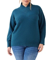 Karen Kane Plus Size Shawl Collar Long Sleeve Sweater