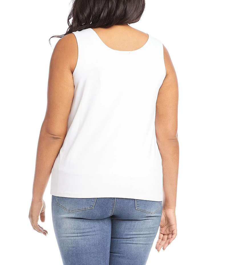 Karen Kane Plus Size Sleeveless Scoop Neck Layering Tank