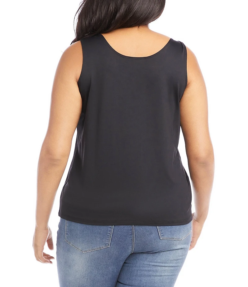 Karen Kane Plus Size Sleeveless Scoop Neck Layering Tank