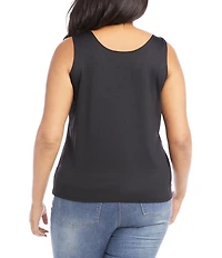 Karen Kane Plus Size Sleeveless Scoop Neck Layering Tank