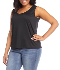 Karen Kane Plus Size Sleeveless Scoop Neck Layering Tank