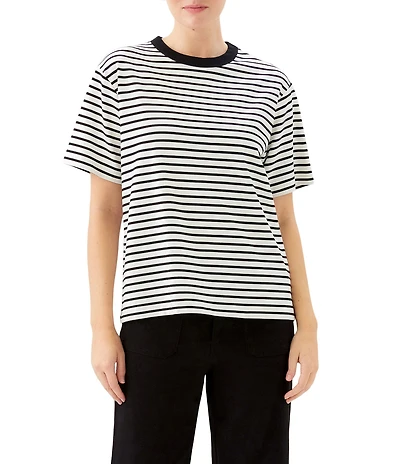 Karen Kane Ponte Knit Crew Neck Short Sleeve Tee