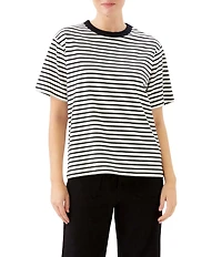 Karen Kane Ponte Knit Crew Neck Short Sleeve Tee