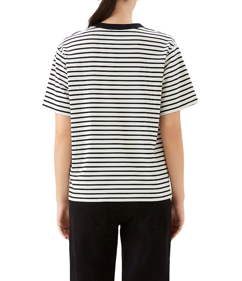 Karen Kane Ponte Knit Crew Neck Short Sleeve Tee
