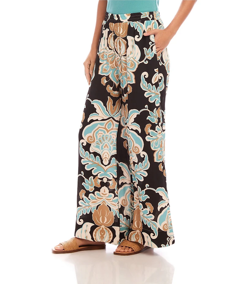 Karen Kane Printed Wide Leg Pants