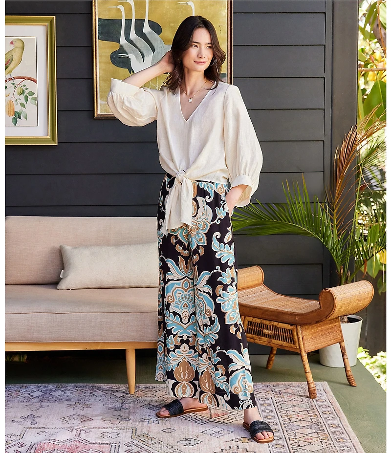 Karen Kane Printed Wide Leg Pants