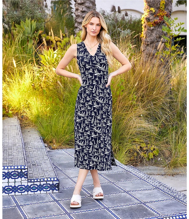 knee length dresses for ladies Travel Jersey Dress – Karen Kane