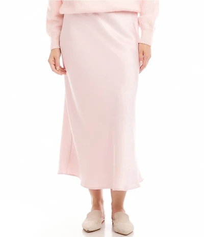 Karen Kane Satin Bias Cut Midi Skirt