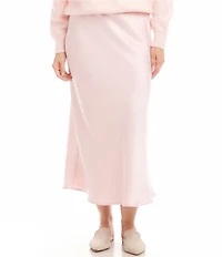 Karen Kane Satin Bias Cut Midi Skirt