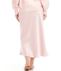 Karen Kane Satin Bias Cut Midi Skirt