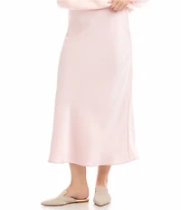 Karen Kane Satin Bias Cut Midi Skirt