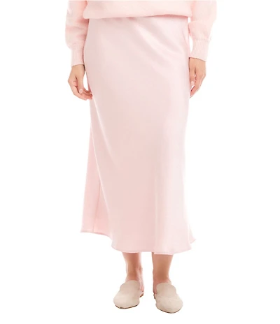 Karen Kane Satin Bias Cut Midi Skirt