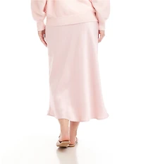 Karen Kane Satin Bias Cut Midi Skirt